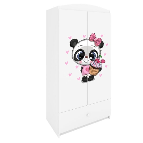 Kocot kids Dětská šatní skříň BABYDREAMS Panda bílá