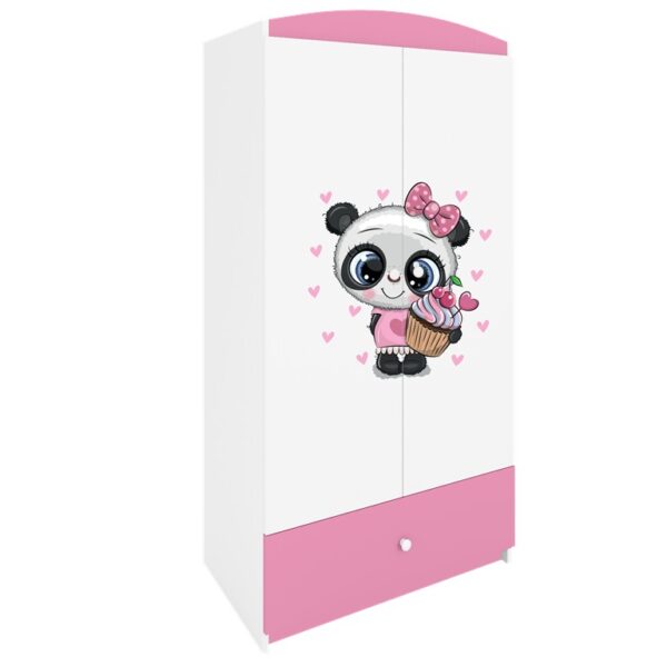 Kocot kids Dětská šatní skříň BABYDREAMS Panda růžová