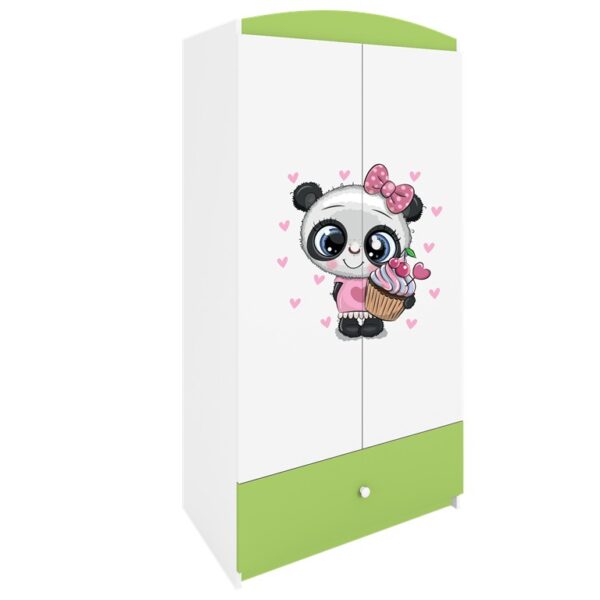 Kocot kids Dětská šatní skříň BABYDREAMS Panda zelená