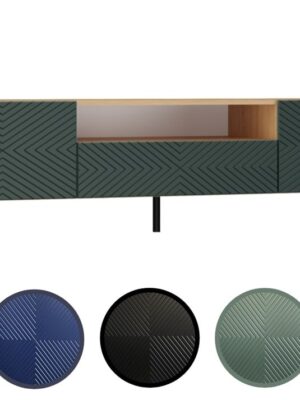 TP Living TV stolek KAMA 160 cm dub artisan/zelená