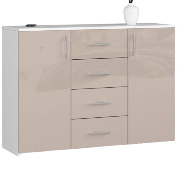 Ak furniture Komoda Kuba 45 110 cm biela/cappuccino