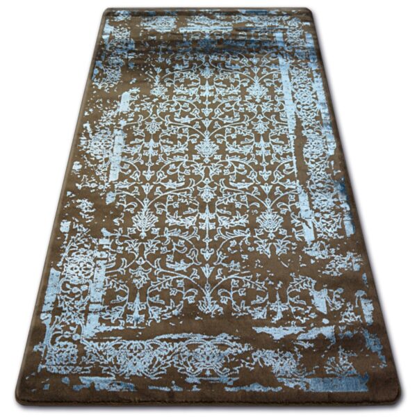 Dywany Lusczow Kusový koberec MANYAS Mariet hnedo-modrý