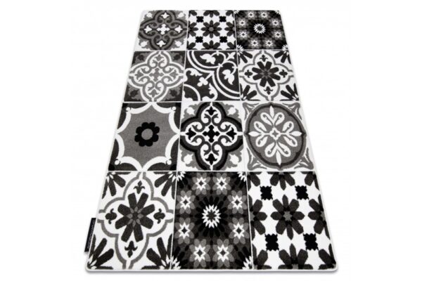 Dywany Lusczow Kusový koberec ALTER Porto kvety sivý