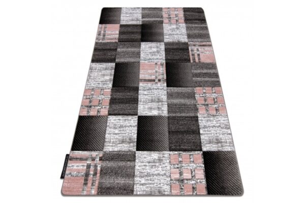 Dywany Lusczow Kusový koberec ALTER Siena štvorce mriežka sivý