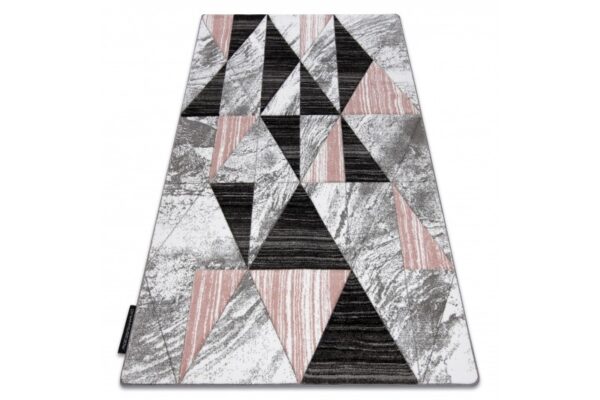 Dywany Lusczow Kusový koberec ALTER Nano trojuholníky ružový