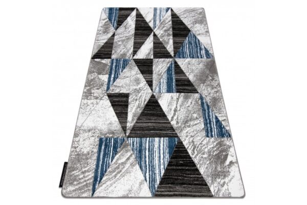 Dywany Lusczow Kusový koberec ALTER Nano trojuholníky modrý