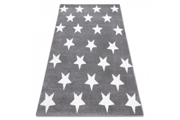 Dywany Lusczow Kusový koberec SKETCH MIKE sivý/biely - Hviezda