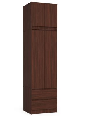 Ak furniture Šatníková skriňa s nástavcom STAR 60 cm wenge