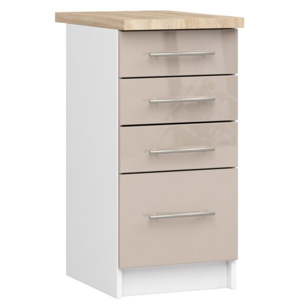 Ak furniture Kuchyňská skříňka Olivie S 40 cm 4S bílá/cappucino lesk