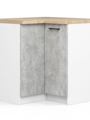 Ak furniture Kuchyňská rohová skříňka Olivie S 90 cm bílá/beton/dub sonoma