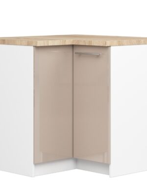 Ak furniture Kuchyňská rohová skříňka Olivie S 90 cm bílá/cappuccino