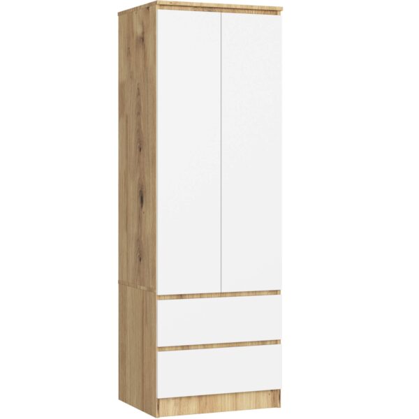 Ak furniture Šatní skříň STAR 60 cm dub artisan/bílá