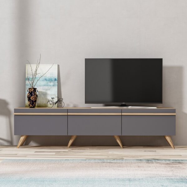 Kalune Design TV stolek AMSTERDAM 180 cm antracitový