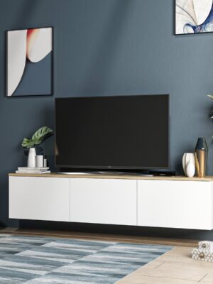 Hanah Home TV stolík Neon 160 cm dub/biela