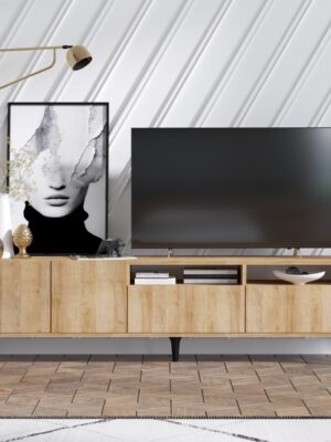 Hanah Home TV stolík Ross 180 cm dub