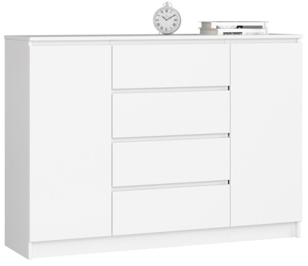 Ak furniture Komoda Kryštof 140 cm bílá