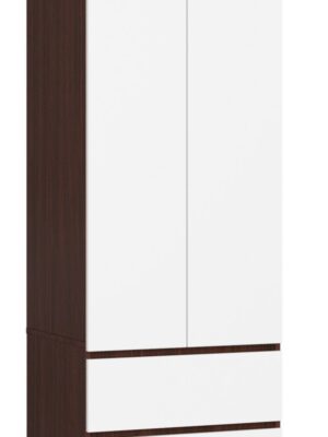 Ak furniture Šatníková skriňa Star 60 cm wenge/biela