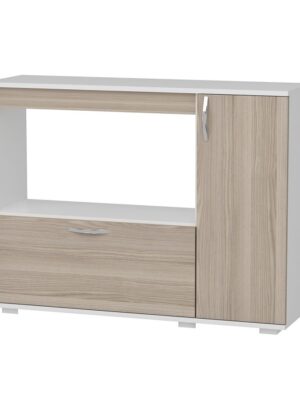 Kalune Design Kuchyňská skříňka na mikrovlnou troubu Charlotta bílo-hnědá