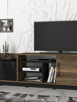 Kalune Design TV stolek SIENTO 180 cm ořech/černý