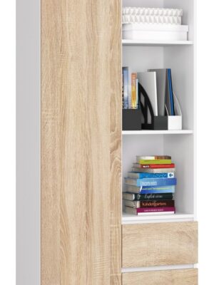 Ak furniture Skriňa Rexa 80 cm biela/dub sonoma