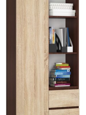 Ak furniture Skriňa Rexa 80 cm wenge/sonoma