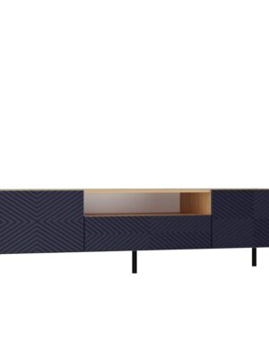 TP Living TV stolek KAMA 160 cm modrý/dub artisan