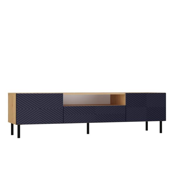 TP Living TV stolek KAMA 160 cm modrý/dub artisan