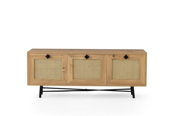 Kalune Design TV stolek ALCAZAR 140 cm dub/černý