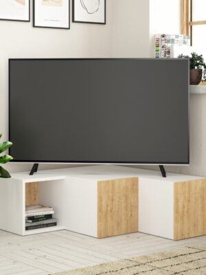 Kalune Design TV stolek COMPACT 90 cm bílý/dub