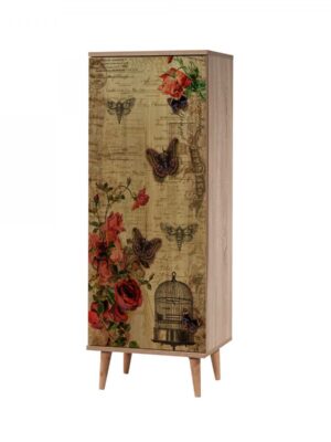 Hanah Home Stojan na topánky Filinta Butterflies 50x135 cm dub sonoma