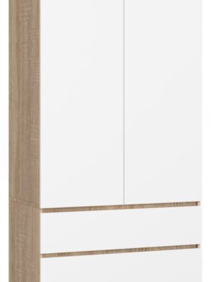 Ak furniture Šatníková skriňa Star 90 cm dub sonoma/biela