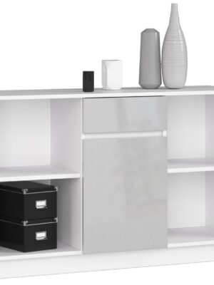 Ak furniture Komoda B-17 120 cm biela/sivá