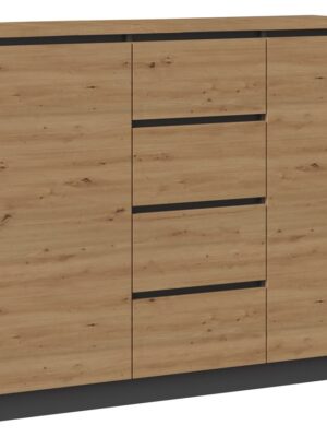 TP Living Komoda 2D4S 120 cm dub artisan/antracit