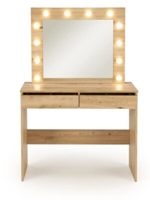 HALMAR Toaletní stolek HOLLYWOOD s LED osvětlením 94 cm dub artisan