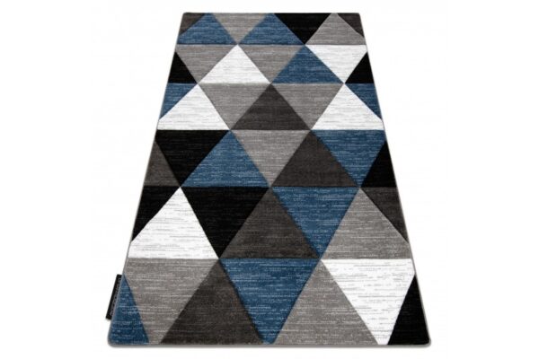 Dywany Lusczow Kusový koberec ALTER Rino trojuholníky modrý